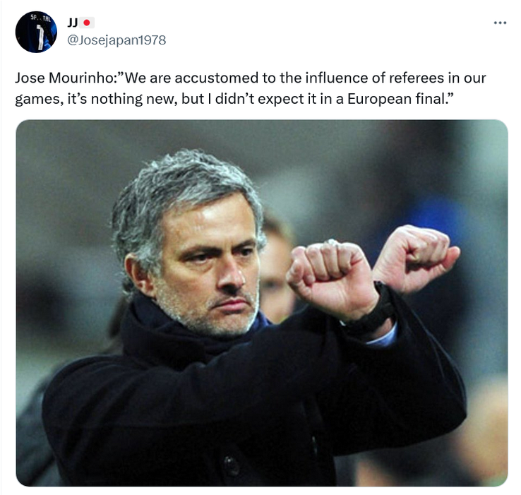 Mourinho și furia pe arbitraj