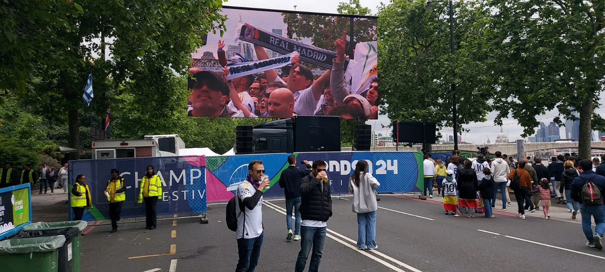 Fanzone-ul celor de la Real Madrid, plin cu 6 ore înainte de finala Ligii Campionilor