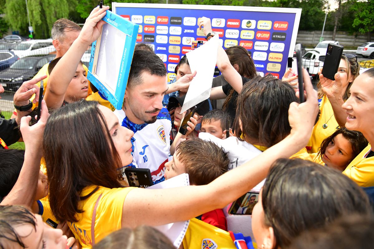 România a susținut un antrenament deschis înainte de dubla cu Austria și Cipru » De 1 iunie, tricolorii au dat autografe copiilor