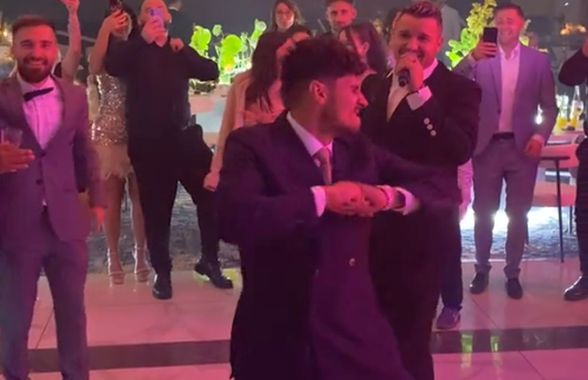 Show la nunta lui Olaru » Au apărut imaginile de la petrecere: Florinel Coman a dansat pe maneaua lui Budescu