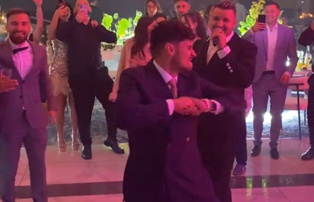 Show la nunta lui Olaru » Au apărut imaginile de la petrecere: Florinel Coman a dansat pe maneaua lui Budescu