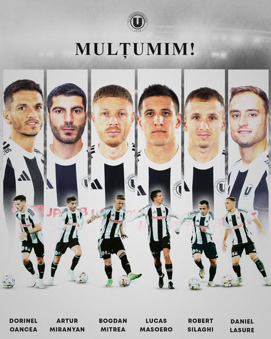 Clubul din play-off a anunțat despărțirea de 6 jucători » Fotbalistul cotat la 1,3 milioane a rămas liber