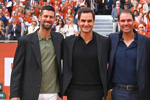 Roger Federer, Rafael Nadal și Djokovic. Foto: Instagram