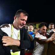 Ianis Zicu a început să plângă după ce Metaloglobus a promovat în Superliga. foto: Cristi Preda