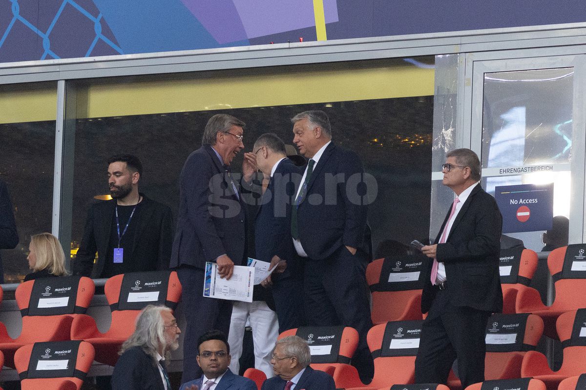 Politică și delicatese » Nu știau că sunt filmați: plecăciuni pe Allianz Arena, cu Viktor Orban și Salt Bae în rol principal. Răzvan Burleanu, neimpresionat