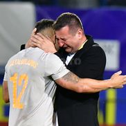 Ianis Zicu a început să plângă după ce Metaloglobus a promovat în Superliga. foto: Cristi Preda