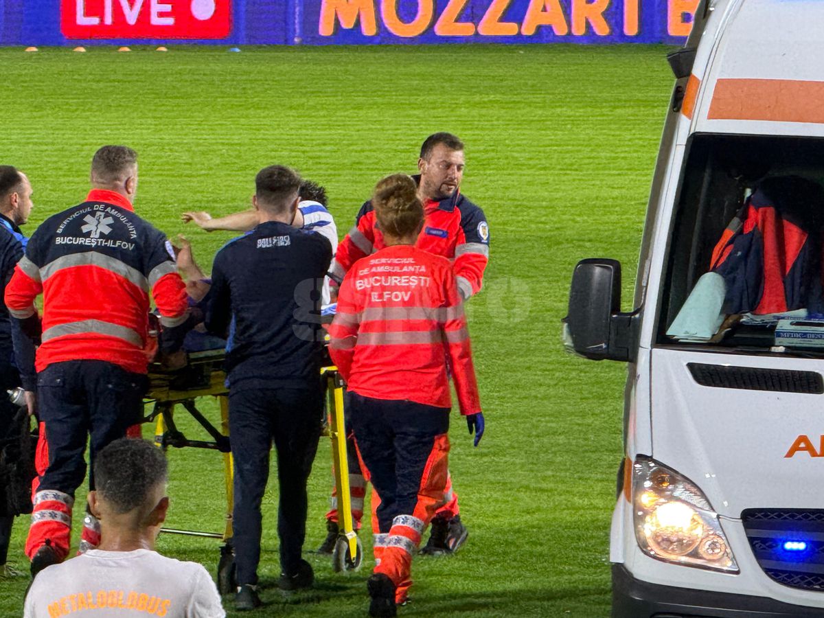 Accidentare horror la Metaloglobus - Poli Iași! Jucătorul a fost transportat cu ambulanța la spital