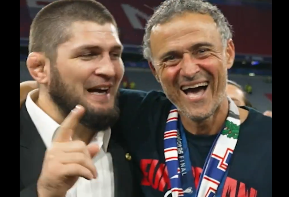 Imaginile serii la Munchen » „Farsa” pe care Khabib Nurmagomedov i-a jucat-o lui Luis Enrique: „Nenorocitul!”
