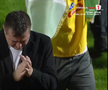 Ianis Zicu a început să plângă după ce Metaloglobus a promovat în Superliga. foto: captură Prima Sport