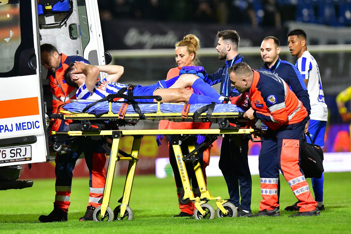 Accidentare horror la Metaloglobus - Poli Iași! Jucătorul a fost transportat cu ambulanța la spital