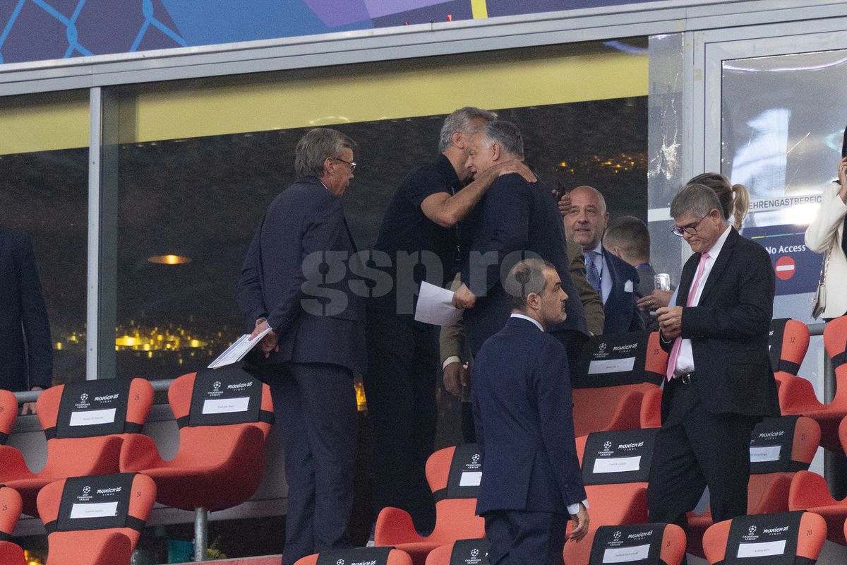 Politică și delicatese » Nu știau că sunt filmați: plecăciuni pe Allianz Arena, cu Viktor Orban și Salt Bae în rol principal. Răzvan Burleanu, neimpresionat