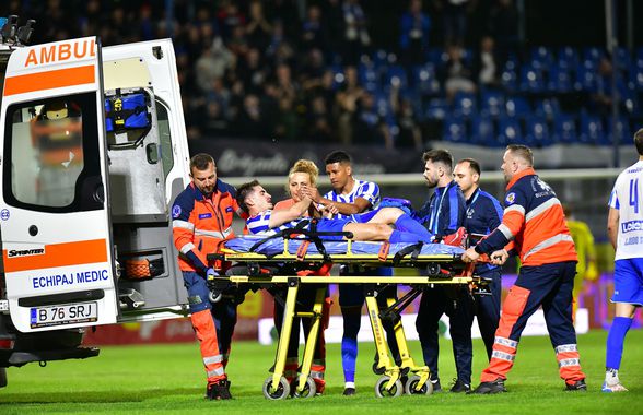 Accidentare horror la Metaloglobus - Poli Iași! Jucătorul a fost transportat cu ambulanța la spital