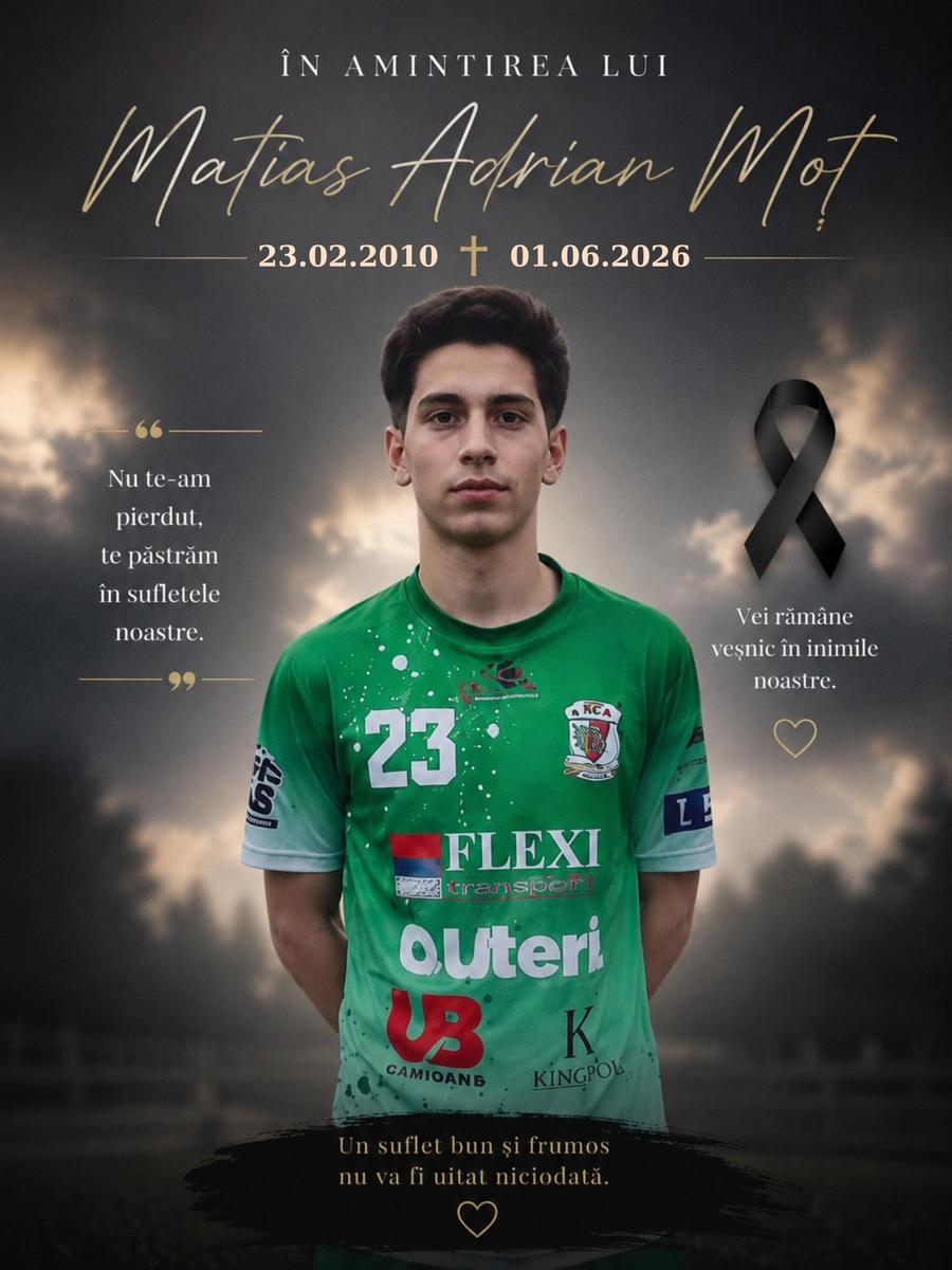 Matias Adrian Moț a decedat la doar 16 ani Veste tristă de 1 iunie: juniorul Dumbrăviței a decedat, după ce a fost lovit de o mașină