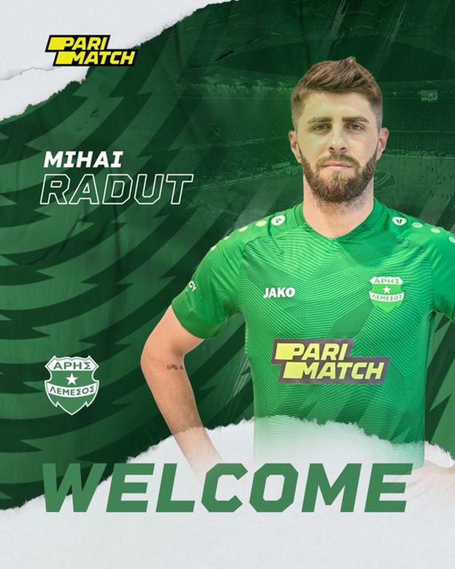 FOTO: Facebook @arislimassolfc Dinamo a mai ratat o țintă! Mihai Răduț a fost prezentat la noua echipă