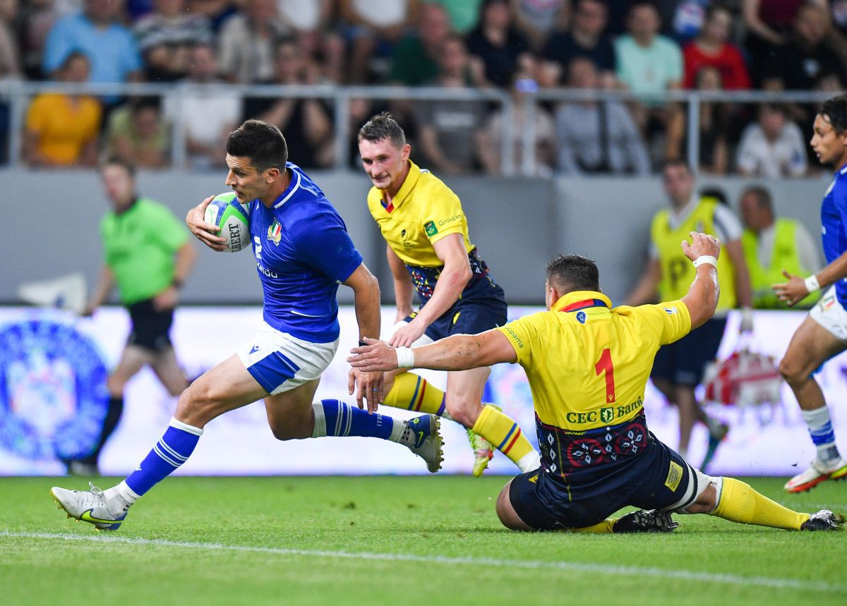 FOTO România - Italia, rugby pe Arcul de Triumf 01.07.22