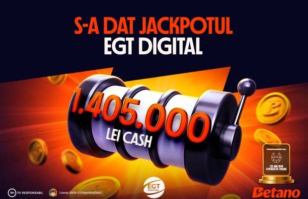 Un jucător începător de casino a câștigat 1,4 milioane de lei, pe Betano