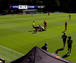 Ionuț Cercel s-a accidentat în FCSB - Utrecht. FOTO: FCSB TV