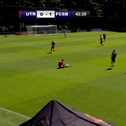 Ionuț Cercel s-a accidentat în FCSB - Utrecht. FOTO: FCSB TV