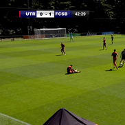 Ionuț Cercel s-a accidentat în FCSB - Utrecht. FOTO: FCSB TV