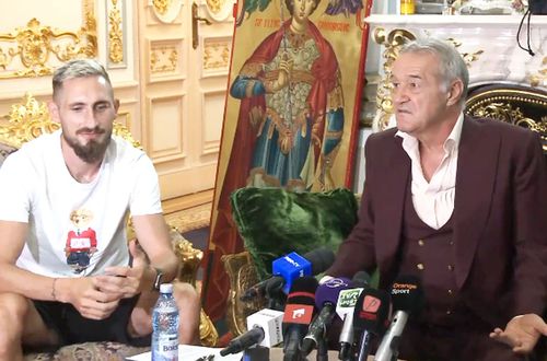 Gigi Becali, alături de Bogdan Rusu // foto: captură video Orange Sport