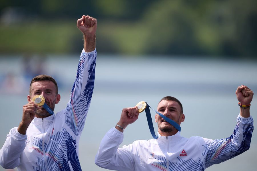 Marian Enache și Andrei Cornea Foto: Raed Krishan Jurnalul sentimental al ziariștilor GSP, la un an după Jocurile Olimpice de vară: „Întotdeauna vom avea Parisul!”