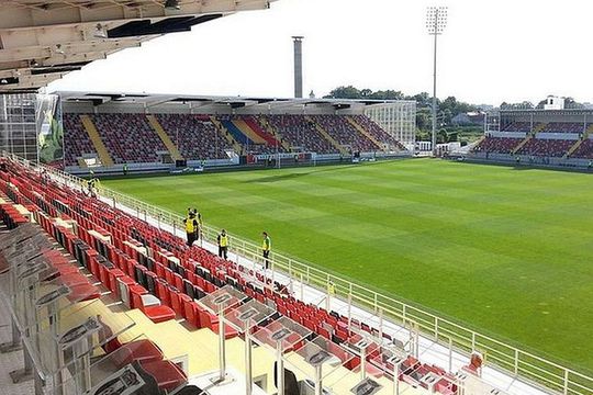 Stadionul celor de la Astra Giurgiu, formație aflată într-o situație dezastruoasă.
FOTO: GSP