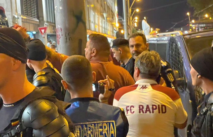 Incident în Giulești, cu mai puțin de o oră până la începerea derby-ului dintre Rapid și Dinamo. Galeria alb-vișiniilor a fost oprită de mai mulți reprezentanți și amenință că nu mai intră pe stadion.