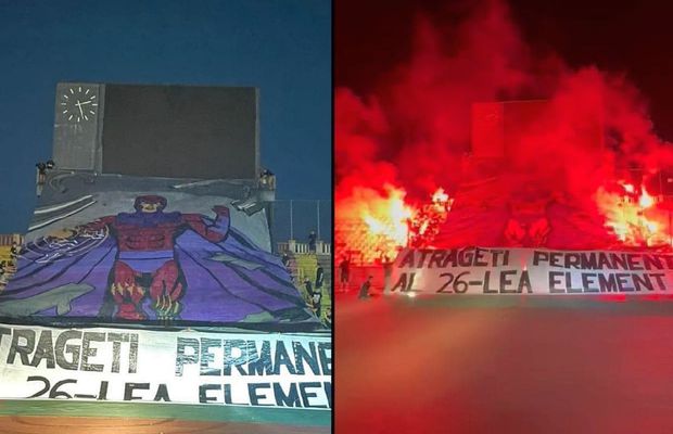 Scenografia interzisă dinamoviștilor reprezenta un mesaj cu conotații rasiste la adresa rapidiștilor