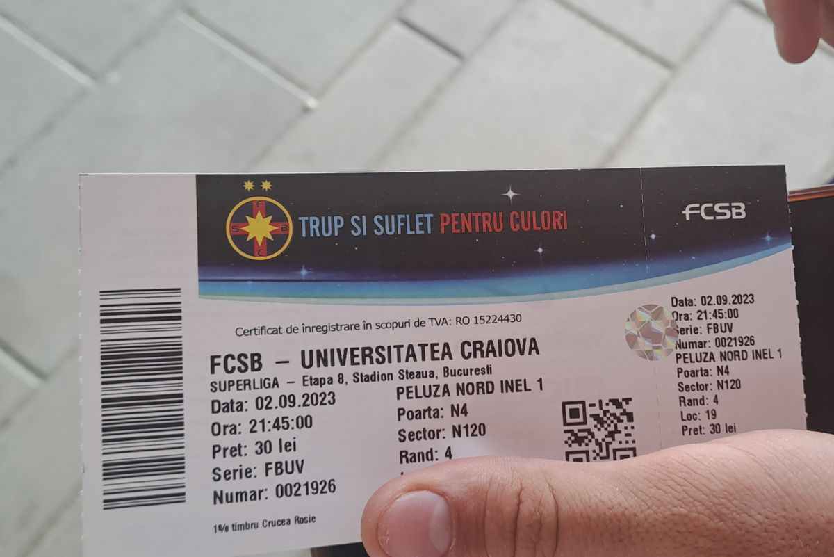 Casa de bilete FCSB- CSU Craiova