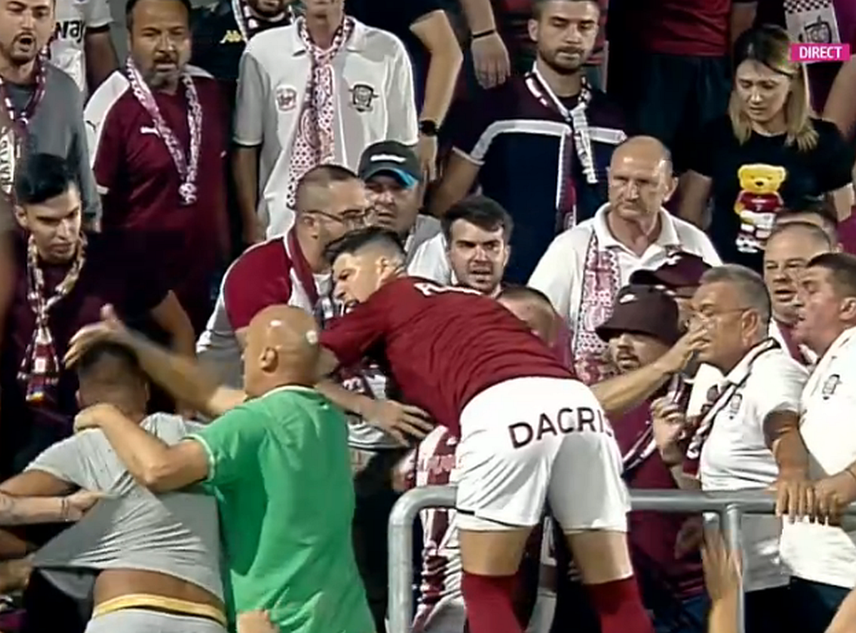 Șocant: bătaie ca în filme cu 20 de minute înainte de Rapid - Dinamo. Săpunaru a urcat pe gard!