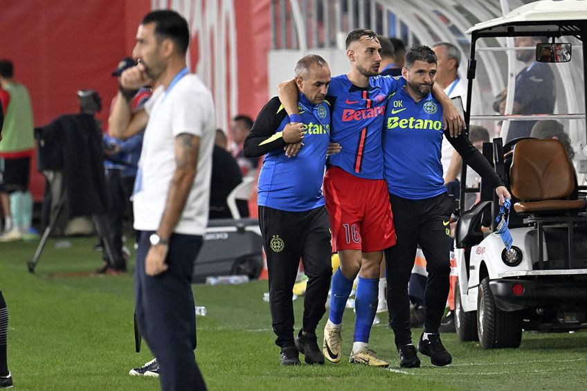 Mihai Lixandru s-a accidentat în FCSB - UTA // foto: Raed Krishan (GSP)