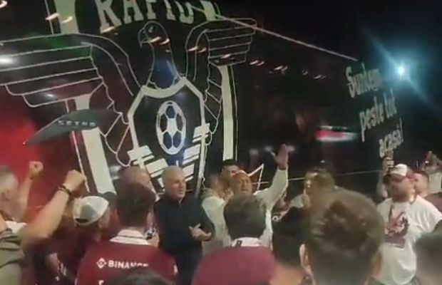 Imagini de colecție cu Marius Șumudică și galeria Rapidului după derby-ul cu U Craiova » Antrenorul a cântat alături de suporteri în benzinărie