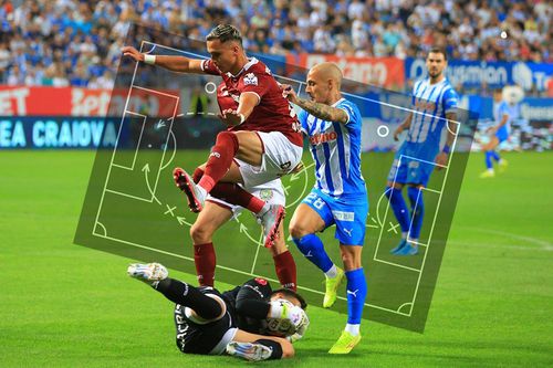 Analiza tactică a meciului Universitatea Craiova - Rapid 1-1. Foto: GSP