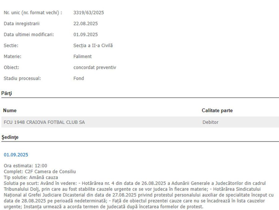 FCU Craiova, lovitură din cauza haosului din justiție » Cum ar putea scăpa, pentru moment, Adrian Mititelu: cheia e la FRF