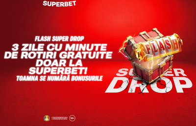 Flash Super Drop! Ai 3 zile cu rotiri gratuite, doar la Superbet