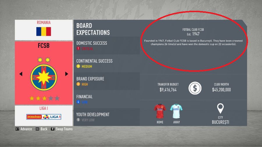 Captură din jocul FIFA20, unde apare palmaresul Stelei în dreptul lui FCSB CSA STEAUA // EXCLUSIV Florin Talpan s-a luat la ceartă cu EA Sports, după ce FCSB a fost trecută cu palmaresul Stelei în FIFA20: „Dați-mă în judecată!”