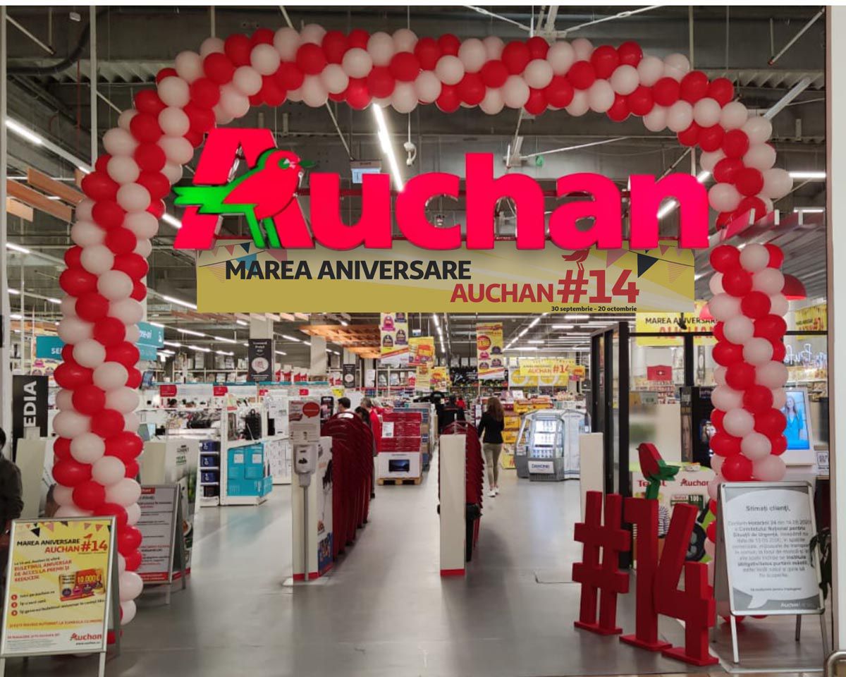 Auchan sărbătorește 14 ani în România cu premii de zeci de mii de euro