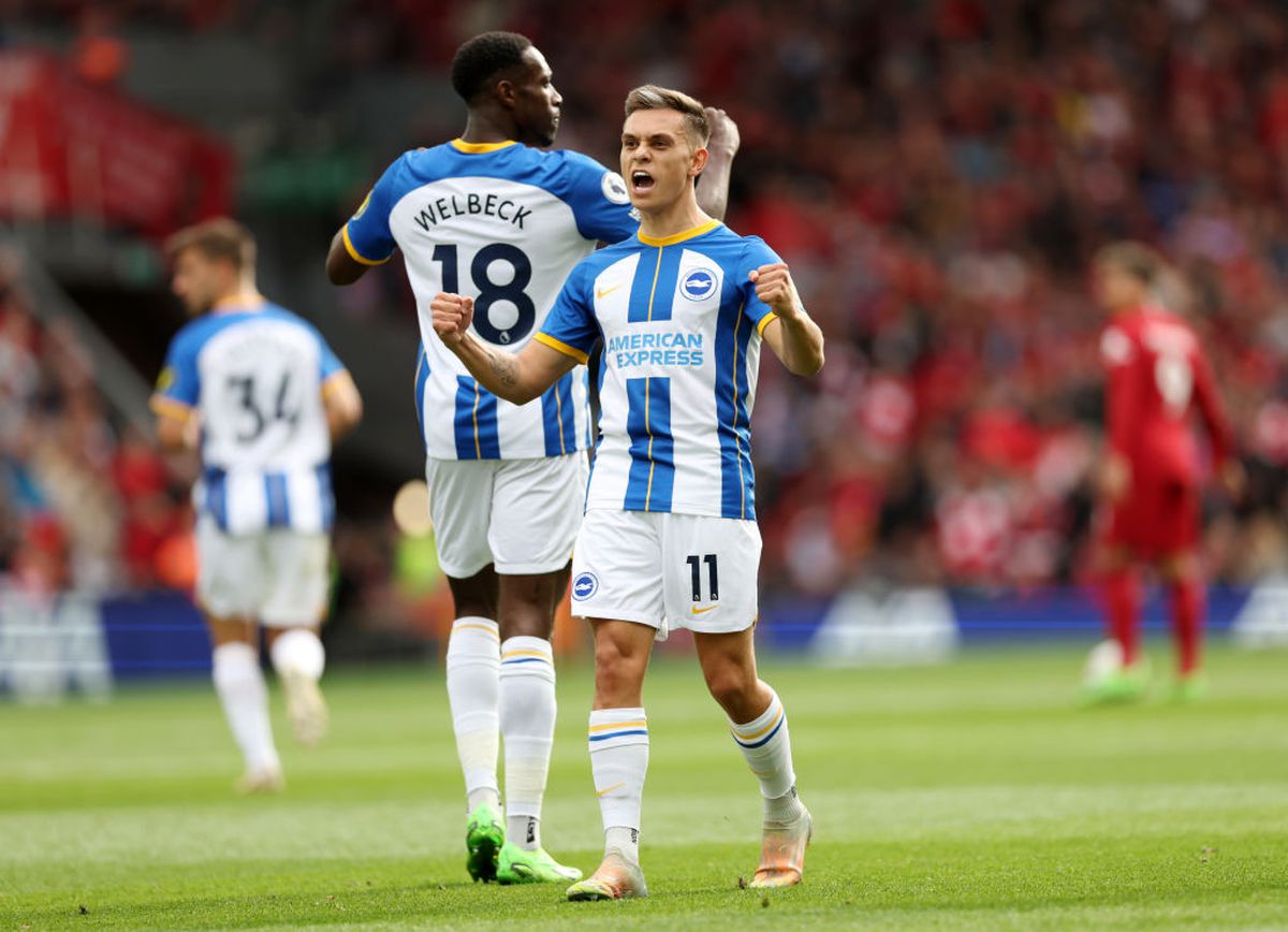 Liverpool a revenit de la 0-2 cu Brighton, dar n-a câștigat