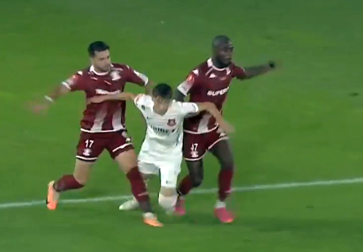 Final încins la Sibiu » Hermannstadt a cerut penalty la ultima fază, după ce Braun și Pănoiu l-au „strivit” pe Oroian: „Contact evident!”