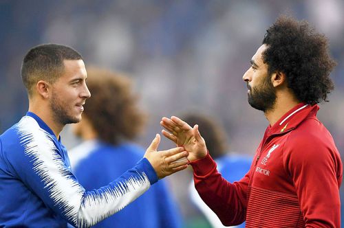 Eden Hazard și Mohamed Salah, înaintea unei confruntări din Premier League // foto: Imago Images