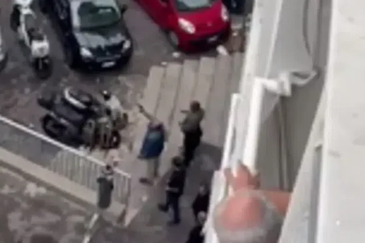 Șocant: suporter cu arma în mână lângă hotelul lui Sporting înainte de duelul din Liga Campionilor » Multiple conflicte pe străzi