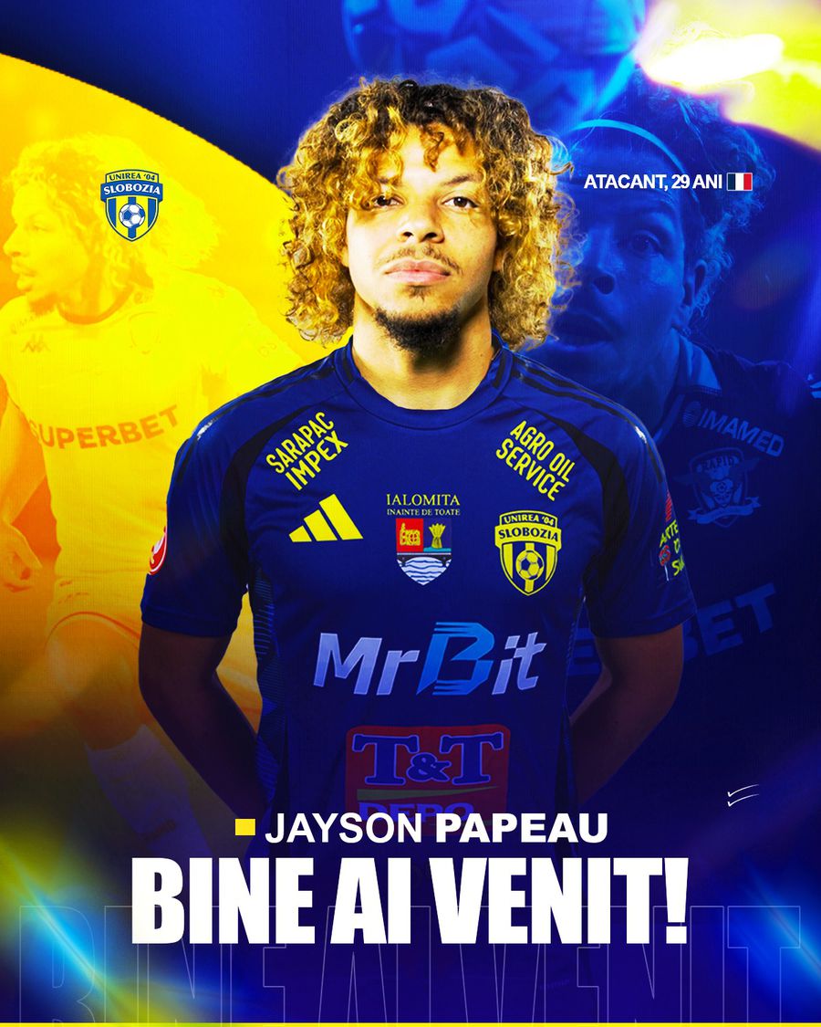 Jayson Papeau, noul jucător de la Slobozia / foto: Facebook Jayson Papeau a semnat și a revenit în Superliga! Destinație total neașteptată