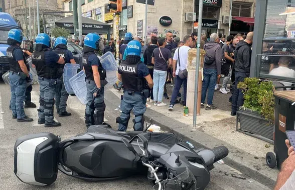 Șocant: suporter cu arma în mână lângă hotelul lui Sporting înainte de duelul din Liga Campionilor » Multiple conflicte pe străzi