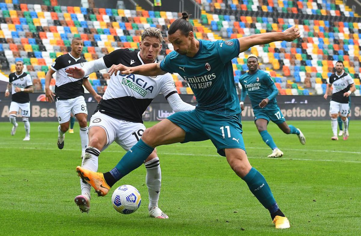 VIDEO Zlatan Ibrahimovic, reușită marcă înregistrată! A înscris din „foarfecă” și a adus victoria lui AC Milan în deplasarea cu Udinese