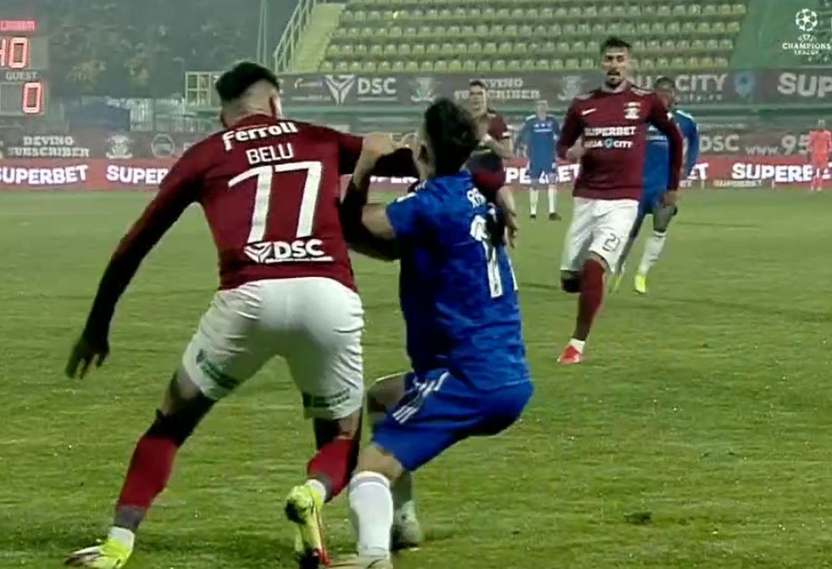 Penalty neacordat în Rapid - FCU Craiova: „Arbitrul n-avea cum să vadă”