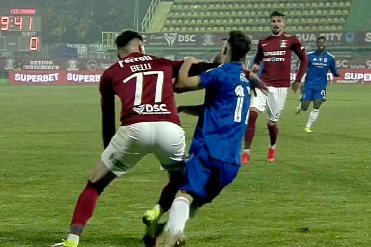 Penalty neacordat în Rapid - FCU Craiova: „Arbitrul n-avea cum să vadă”