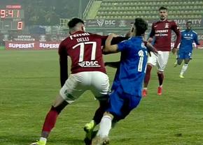 Penalty neacordat în Rapid - FCU Craiova: „Arbitrul n-avea cum să vadă”