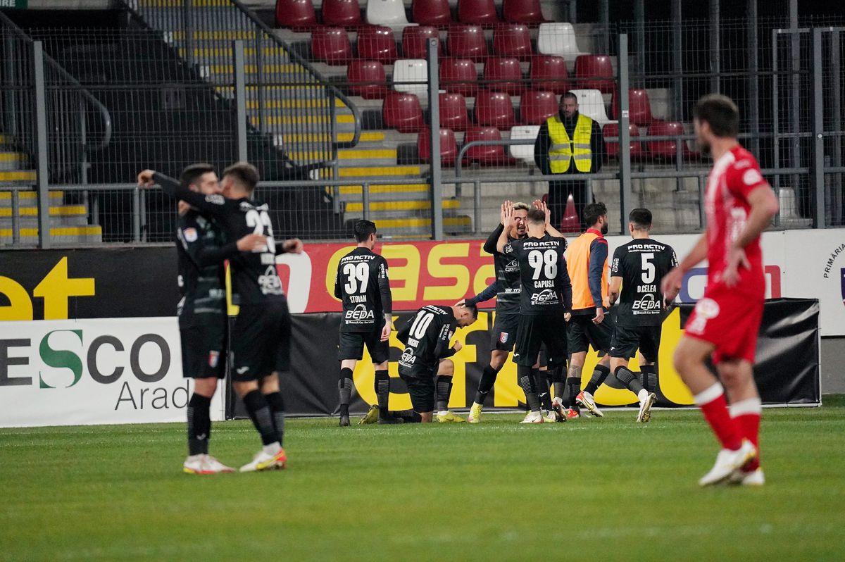 UTA - Chindia Târgoviște 0-2. Unii cu ocaziile, alții cu golurile » Chindia dă lovitura la Arad, într-un meci dominat copios de arădeni