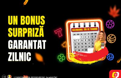 Zilnic ai 1 BONUS GARANTAT, în Calendarul Tău de Toamnă