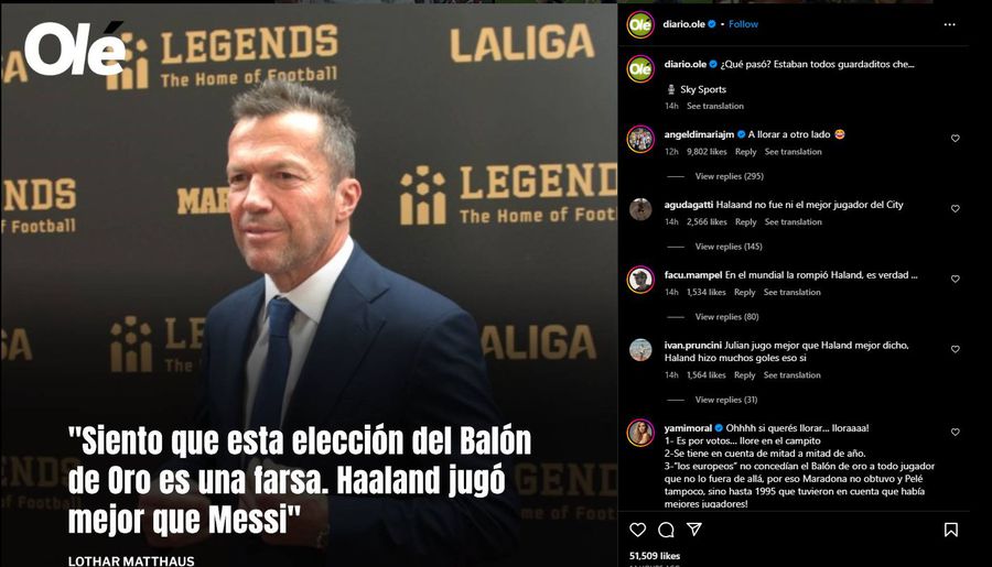 Campionul mondial îl ia peste picior pe fostul Balon de Aur care l-a contestat pe Leo Messi: „Plângi în altă parte”